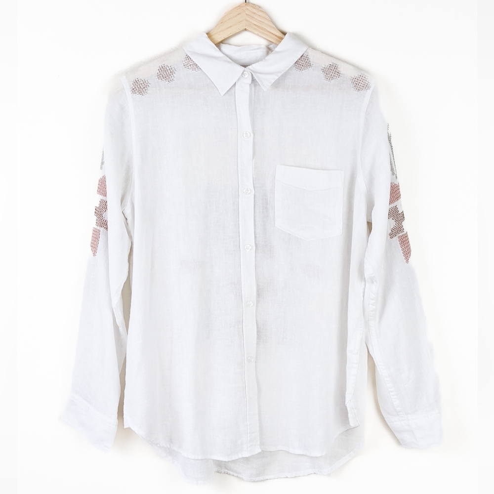 NWT Rails Charli Shirt, Tulum Embroidery